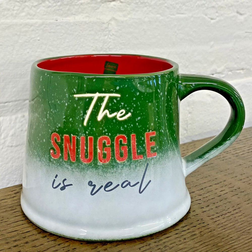 NEW Global Design Connections Embossed Christmas Mug 18oz The Snuggle Is‎ Real